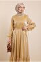 Janjan Dress with Sleeve Lace-Up Skirt -Salmon