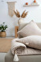 Cream Piremium Linen Pet-Friendly Linen Sofa Pad / Mattress [with Throw Pillow] (80X180) - 4