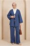Kimono Set with Double Tied Front Trousers - 4