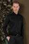 Men's Gk 692 Slim Fit Black Classic Shirt