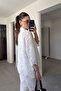Imported Lace Detailed Shirt - Beige - 4