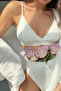 Women's White High-Waisted Non-Padded Slip Suit – Modern, Comfortable, and Suitable for Everyday Outfits - 4