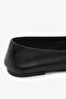 Black Genuine Leather Women's Ballerinas with Bow Detail - 6