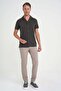 Men's Slim Fit Apaş Collar Modal Blend Short Sleeve Brown Shirt g 1590 - 2