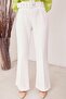 Flared Bell Bottom Trousers-Ecru