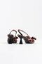 Leopard Bowknot Kitten Heel Slingback Women's Shoes - 6