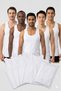 6 Pack Men's White Cotton Combed Undershirt Slim Fit Flexible Undershirt Set