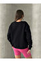 Plain Basic Sweatshirt - Black - 3