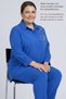 Plus Size Women's Spring Summer Feyza Crepe Fabric Pants Shirt Double Stone Mother Set - 7