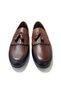 Men's Genuine Leather Tasseled Loafer Shoes K17903 - Brown - 42 - 4