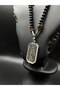 Men's Tiger Eye Natural Stone Handmade Knitted Design Necklace, Modern Minimalist Pendant. - 4