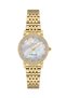 Fl.1.10476-2 Stoned Design Steel Case Steel Band Gold Color Women's Wristwatch