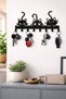 Metal Black Utangaç 3 Cats Decorative Written Hanger with Text, Metal Keychain Door Entry Hanger | |   Key Hanger Wall Key Holder Rack Key Organizer Entrance Hall Decoration Key Collector - 2