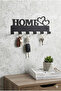 Black Metal Key Ring Home Double Heart Decorative Hanging Rack with Text Organizer Wall Hanger | |   Key Hanger Wall Key Holder Rack Key Organizer Entrance Hall Decoration Doorway Key Collector - 5