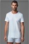 Men's White 100% Cotton Crew Neck 2-Pack Short Sleeve T-Shirt Undershirt D1160 - 2