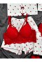 6-Piece Oslo Fabric Patterned Pajama Set with Women's Underwear - 3
