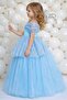 Full Length Party Dress with Glittering Tulle on the Shoulder 1513 - 2