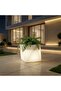 مركن زرع مودرن شكل مثلث مع إضاءة LED مقاس وسط 40 × 38 سم سعة 28 لتر