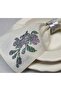 Set of 6 Lilac Flower Patterned Stone Embroidered Linen Napkins – 34X34 cm Event Table Napkin Set - 5