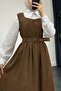 Double Suit with Buttoned Top Shirt - Brown - 4