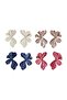 Textured Flower Earrings - 2