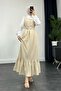 Double Suit with Buttoned Top Shirt -Beige - 4