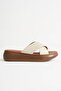 Beige Genuine Leather Slippers Tr31My53H - 2