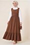 Double Suit with Buttoned Top Shirt - Brown - 2