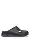 Elit 26Yrhmm-214C Women's Genuine Leather Orthopedic Flat Slippers Black - 2
