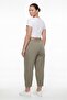 Women's Khaki Summer Slim Trousers with Belt and Accessory Detail on the Leg - 4