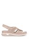 Elit 26Yrhmm-027 Women's Genuine Leather Orthopedic Flat Sandals Beige - 2