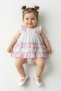 Baby Girl Birthday Party Wedding Dress Short Sleeve Sleeveless Panty Dress with Ruffles and Bow - 4