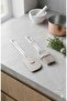 Transparent Handle Heat Resistant Silicone Spatula and Brush Set - 4