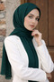 شال من الخيزران الطبيعي باللون الأخضر الزمردي - شال إسلامي خفيف الوزن، قابل للتنفس، مقاوم للانزلاق - شال من الخيزران