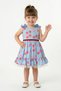 Baby Girl Birthday Party Wedding Dress Short Sleeve Strap Sleeveless Lined Cherry - 4