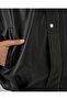 Women's Oversize Leather Jacket 1055 - Black - 5