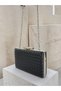 Black Color Silver Detailed Hand-Woven Leather Special Series Women's Evening Dress Bag - 6