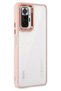 Redmi Note 10 Pro Case Transparent Hard Silicone Cover with Colored Edges and Camera Detail
