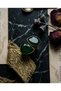 Bronze Vintage Women's Ring Authentic Jewelry Green Drop Stone Adjustable from the Front - 3