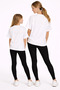 Mother Daughter Combination Oversize T-Shirt Twin T-Shirt Green Paint Printed (Single Price) - 2