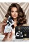 Camellia Flower Blouse No5 Luxury Sliding Crystal Stone Mirror Keychain Bag Accessory White