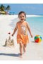 Girl's Summer Combed Cotton Dress Anti-Sweat Cotton Giraffe Salmon Dress