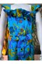 Girl's Summer Cotton Shorts Jumpsuit Dress (with Shorts) Cheerful Ruffled Blue Anti-Sweat Breathable Fabric - 6