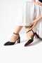 New Season Black Stiletto Mesh Beaded Knitted Heel Height 9cm Thick Heel