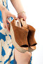 Genuine Leather 33-34-35-36-37-38-39-40-41-42-43-44-45 Size Wedge Heel Slippers - 4