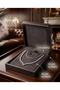Vip Silver Color Zircon Stone Layered Waterway Model Necklace - 4