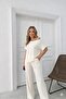 Women's Modal Fabric Casual Off-Shoulder Short Sleeve Blouse and Pants Two-Piece Set 0087 - 6