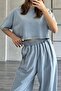 Oversize Washable Shalwar Trousers T-Shirt Set 0057 - 4