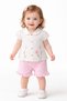 Baby Girl Short Sleeve Floral Top and Shorts Set 100% Cotton