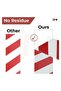 ADHESIVE TAPE FLOOR MARKING & WARNING RED WHITE 48MM 25YD - 7